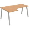 OFFICE PRO s.r.o. HOBIS kancelársky stôl tvarový, ergo pravý - UE A 1800 60 P, buk