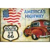 Ceduľa Americans Highway Vintage style 30cm x 20cm Plechová tabuľa