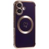 Kryt na iPhone 16 Plus Srdiečko s podporou MagSafe fialový