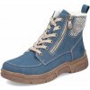 Dámska členková obuv RIEKER 72330-14 modrá W5 36