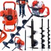 Benzínový zemný vrták Ondragon 5,2 HP s 3 vrtákmi 10/15/20 cm