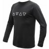 Pánske tričko dl.rukáv SENSOR MERINO BLEND ELEMENTS čierna XL