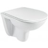 Mereo Keramika - Závesné WC s doskou SoftClose, Rimless, biela VSD81S