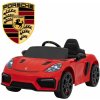 JOKO Elektrické autíčko Porsche Spyder RS 718, Kožené sedadlo, penové kolesá, FM rádio, červené