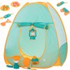 FunPlay 6164 Kempingový stan pre deti + príslušenstvo 80x80x90cm, zelená