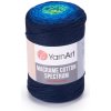 Yarn Art Macrame Cotton Spectrum 1323 neon žlutá s modrou