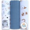 Ega Kids Mušelínové plienky (3ks) - modrá sovička