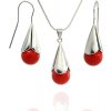 Foxette souprava šperků z chirurgické oceli Perle JF_0349 červená