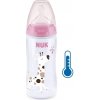 Dojčenská fľaša NUK FC+Temperature Control 300 ml BOX-Flow Control cumlík pink Farba: Ružová
