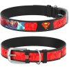 WAU DOG Kožený obojok Superman DC COMICS čierny Obvod krku: 44-58 cm, širka: 35 mm