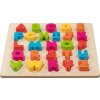 Goki Drevené vkladacie 3D puzzle Abeceda