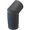 Koleno kouřové 130 mm/45°, s čis. otvorem, silnostěnné 2 mm, černé PX5901592607149
