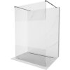 Mexen Kioto, sprchová zástena Walk-In 140 x 200 cm, 8mm číre sklo-námraza, grafitový profil, 800-140-002-95-35