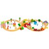Drevená vláčkodráha Eco Toys - 74 dielikov