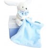 Doudou Dárková sada modrá - králíček s muchláčkem 10 cm