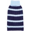 Nobleza pletený pásikový pulóver pre psy a mačky Modrá XS