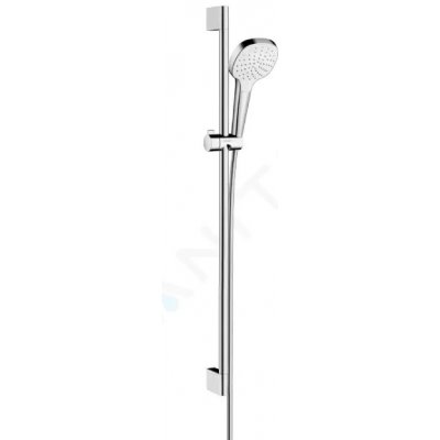 HANSGROHE - Croma Select E Set sprchovej hlavice, tyče a hadice, EcoSmart, biela/chróm 26595400