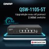 QNAP switch QSW-1105-5T (5x 2,5GbE port, pasiv. chladenie, 100M/1G/2,5G, Broadcom Chipset)