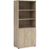 BASIC Policová skriňa , kombinovaná, so zámkom, 80x40x182,1cm, dub Sonoma