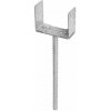 DOMAX PSRL 0-160 zapustená pätka stĺpika typu U nastaviteľná Žiarové pozinkovanie (ZNO) PSRL 0 - 160/400 | 0-160/400 x 107 x 3.0 mm | Ø20 (4 ks)