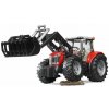 Bruder Traktor MASSEY FERGUSON 7624 s čelným nakladačom