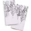 INSPIO Uterák Kuchynské utierky - Herbarium Black 40x60 čierna