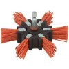WOLFCRAFT nylonová kefa obvodový vejárový tvrdý pr.100mm, stopka 6mm šesťhran 1512000
