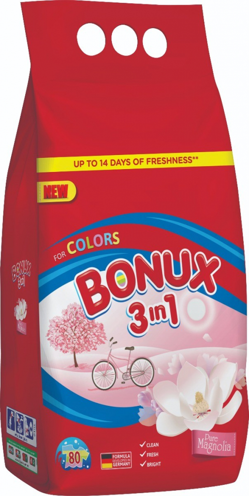 Bonux prací prášok 3v1 Magnolia color 6 kg 80 PD