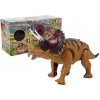 LEAN TOYS Dinosaurus na batérie Triceratops hnedý