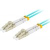 LANBERG optický patch cord MM LC/UPC-LC/UPC duplex 1m LSZH OM3 50/125 priemer 3mm, farba cyan