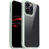 AppleKing nárazuvzdorný transparentný kryt s karbónovou textúrou pre iPhone 13 Pro - zelený - možnosť vrátiť tovar ZADARMO do 30tich dní