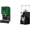 Gaggia New Classic E24, green + Eureka Mignon Silenzio, CR black