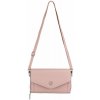 Dámska crossbody koženková kabelka Ružová