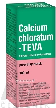 Calcium Chloratum-Teva sol.por.1 x 100 ml od 4,35 € - Heureka.sk