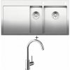 Blanco CLARON 6 S-IF nerez hodvábny lesk s excentrom PushControl 521645 + Blanco MIDA chróm 517742