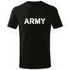 DRAGOWA Detské krátke tričko Army čierna - 10rokov/146cm