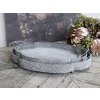 Chic Antique Set 2ks dekoračné plechové podnosy s patinou Trao 53x35x11 46x31x10cm