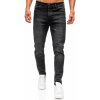 Čierne pánske slim fit rifľové nohavice Bolf 6504