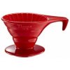 Tiamo keramický dripper V02 červený - pour over káva dripper