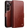 Puzdro kožené QIALINO na Samsung Galaxy S24 hnedé