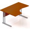 Lenza Ergonomický stôl Visio 140 x 100 cm, ľavý, čerešňa
