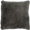 J-Line by Jolipa Tmavo šedý chlpatý vankúš Cutie 57x52x4,5