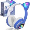Bezdrôtové Slúchadlá Na Uši Pre Deti Bluetooth Mačacie Uši MP3 WAV RGB