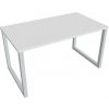 Pracovný stôl UNI O, 140x75,5x80 cm, biela/sivá
