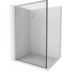 MEXEN/S - Kioto L Sprchová zástena WALK-IN 120 x 200, čierny vzor, nikel kefovaná 800-120-103-97-70