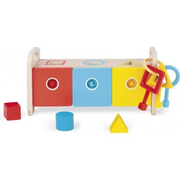 Janod séria Montessori drevená hračka na vkladanie a triedenie s kľúčikmi a  zámkami od 34,9 € - Heureka.sk