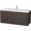 Duravit L-Cube skrinka 122x48.1x55 cm závesná kúpeľňová skrinka pod umývadlo dub LC624307272