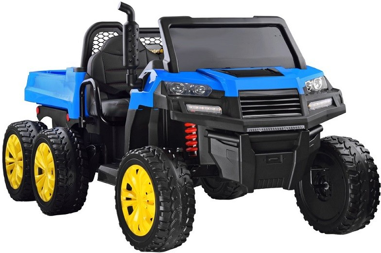 Joko Elektrické autíčko 4x4 Farmer s vyklápacou vlečkou penové kolesá 6 kolesové modrá