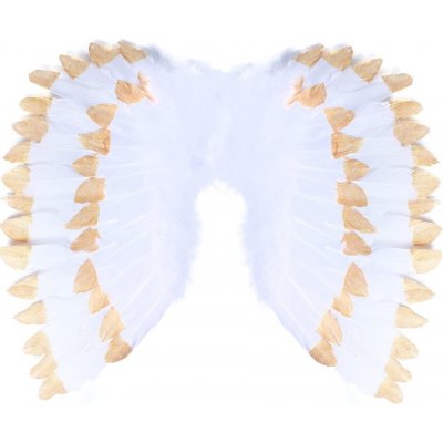 Rappa Anjelské krídla s perím bielo-zlaté
