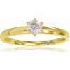 VIPgold Zásnubný prsteň s briliantmi v žltom zlate R330 47944z